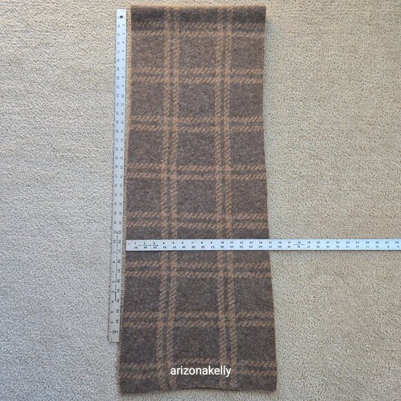 NWOT Everlane Alpaca Patterned Scarf in Cocoa & Tiger's Eye - Picture 4 of 13